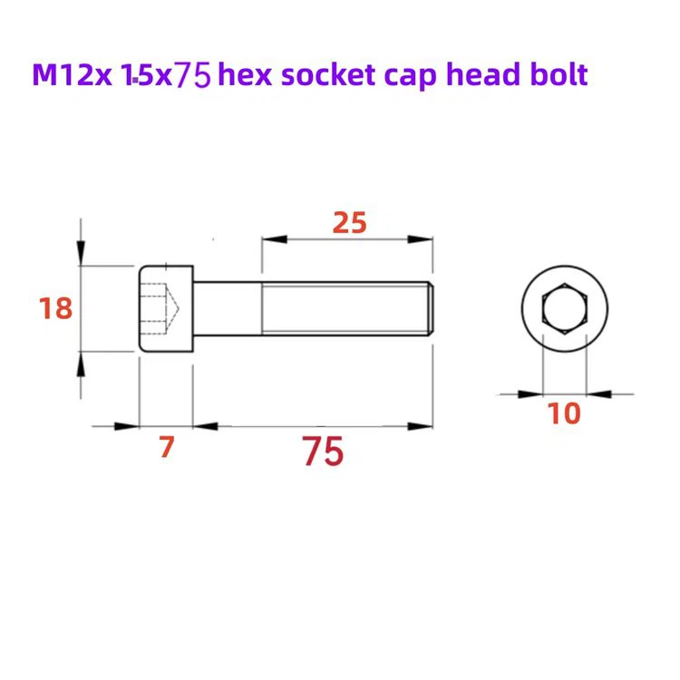 M12 low profle head titanium bolts M12 low profle head titanium bolts