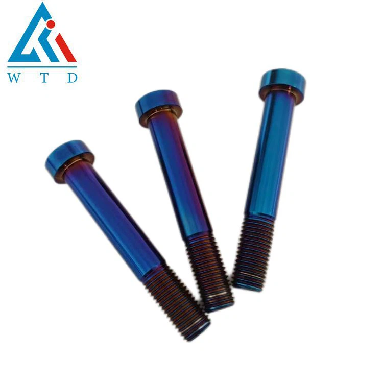 Burnt blue titanium low profile head bolts Burnt blue titanium low profile head bolts